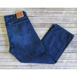 Levi's 569 Jeans Mens 40 x 31 Dark Wash Blue Denim Loose Straight Fit Cotton